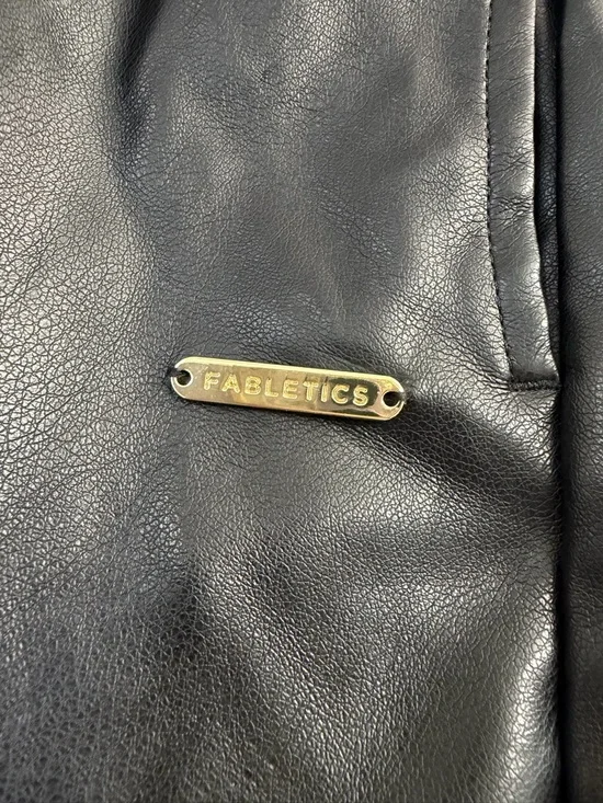 Fabletics Black Vegan Leather High-Waisted Short - Picture 4 of 8